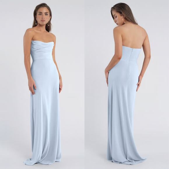 Jenny Yoo Liv Dress Whisper Blue - Picture 1 of 10